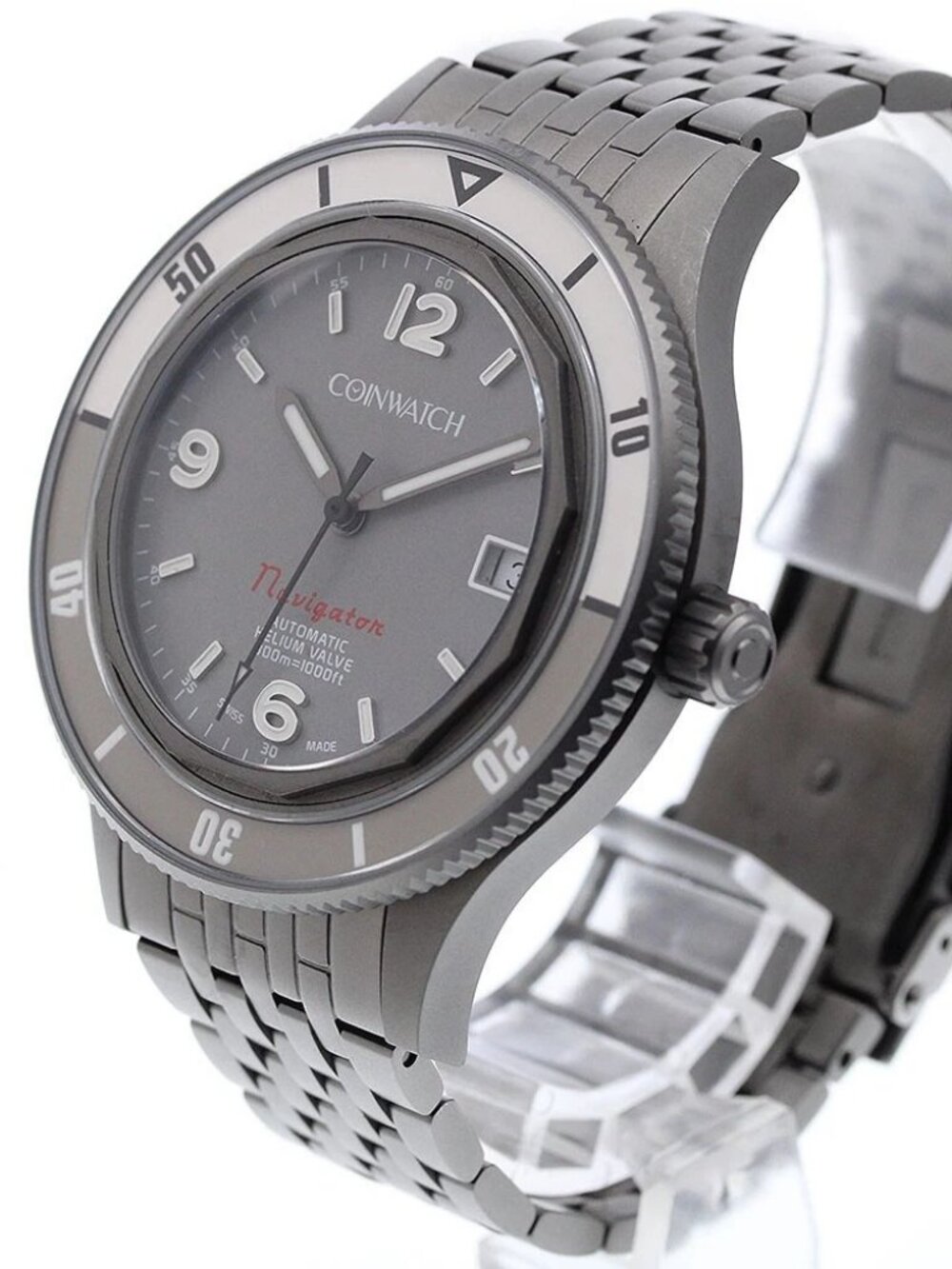 COINWATCH Medallion Navigator C208GG1 Date gray Dial Automatic Men's_967874